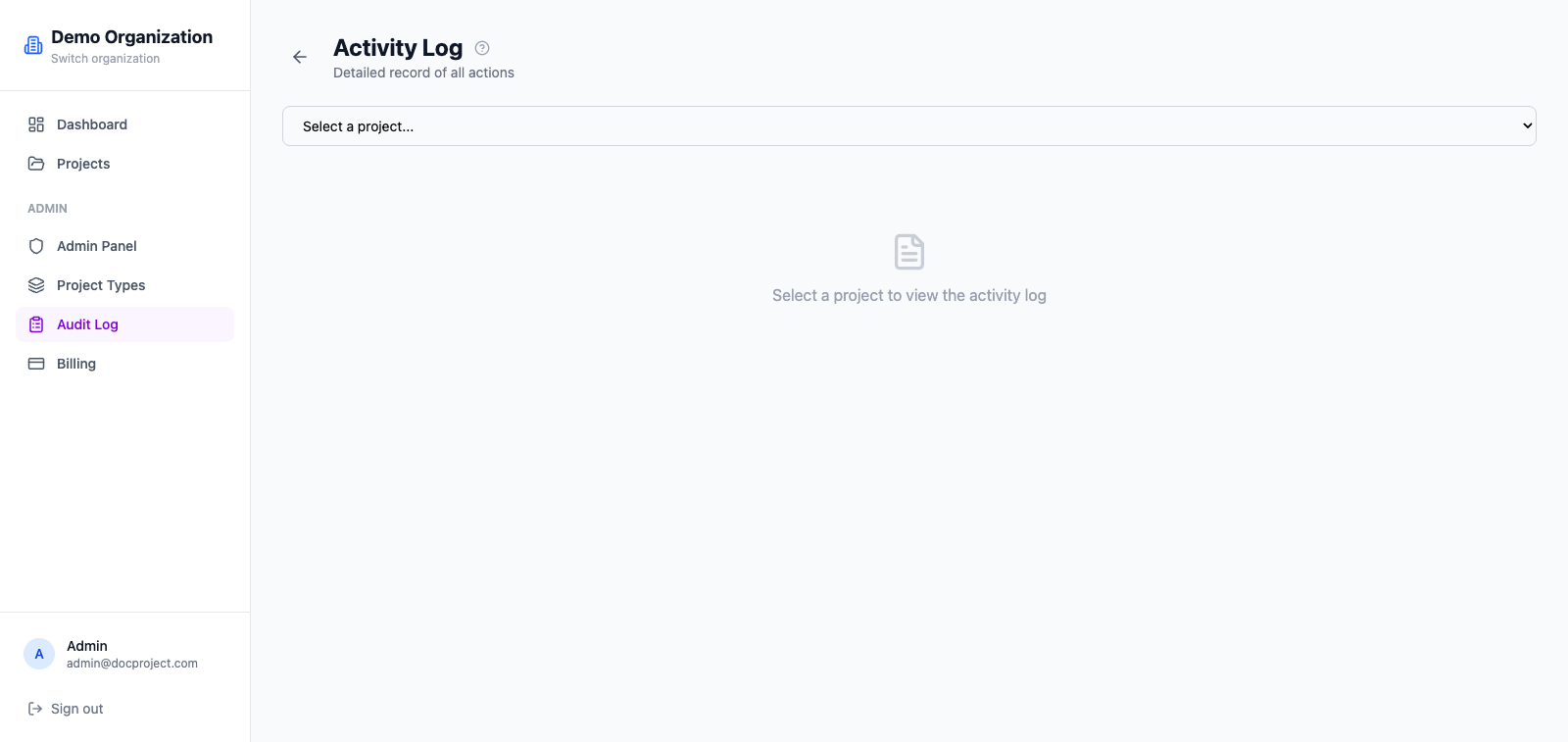 Open the audit log