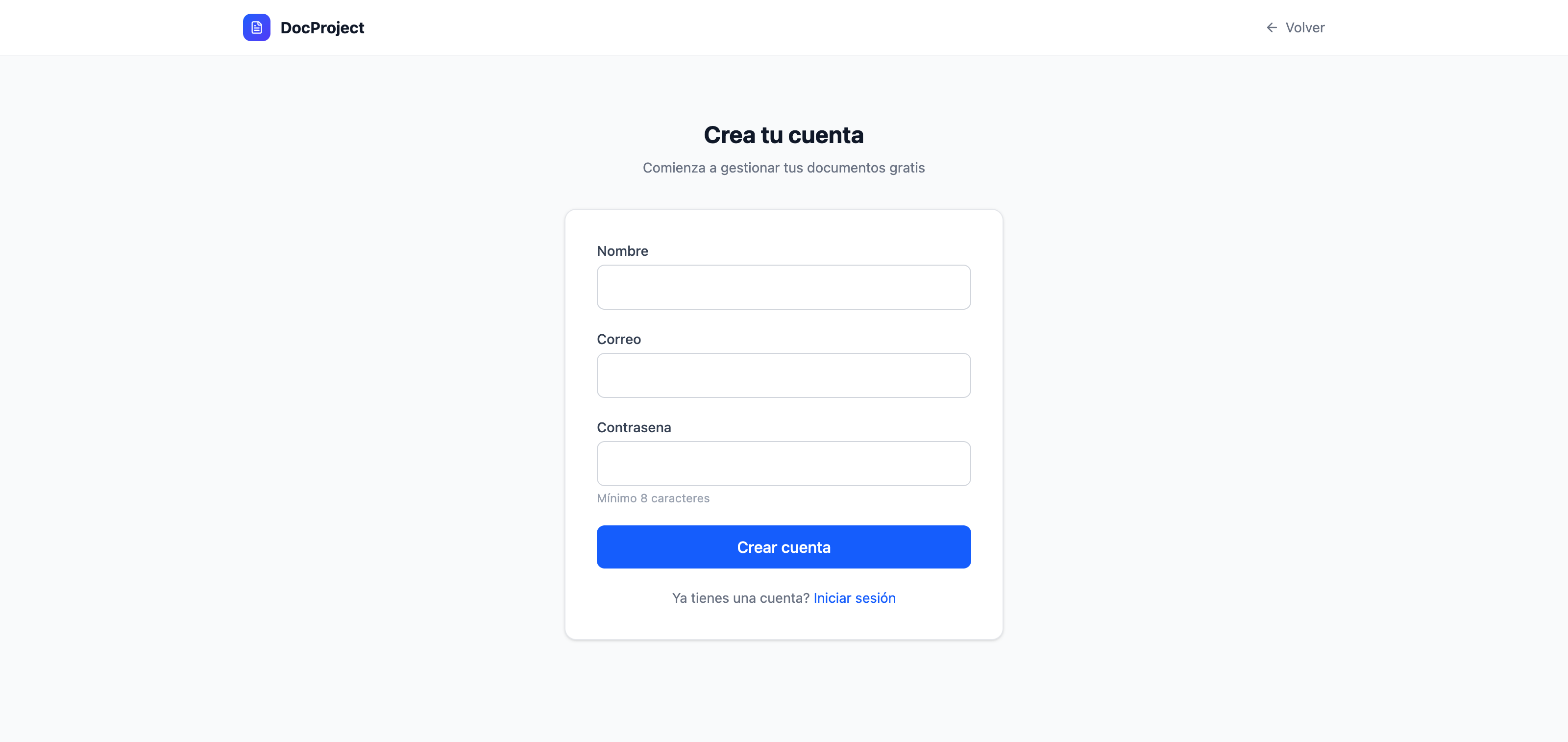 Crea tu cuenta