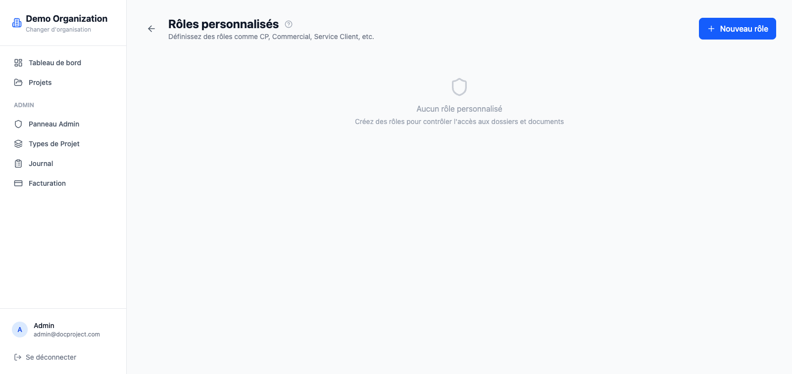Créer un rôle personnalisé
